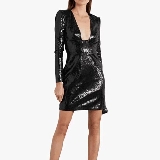 AILAN Deep V Evening Dress Gown