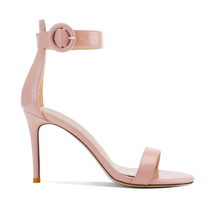 LEFAI Ankle Strap Mid Heel Sandals - 8cm
