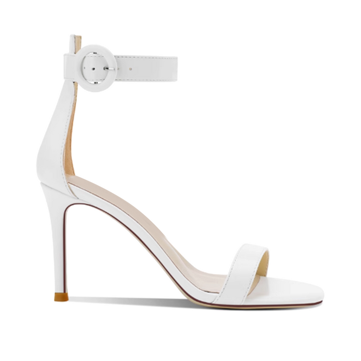 LEFAI Ankle Strap Mid Heel Sandals - 8cm