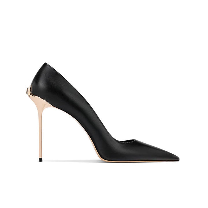 BUCRI Leather Mid Heel Pumps