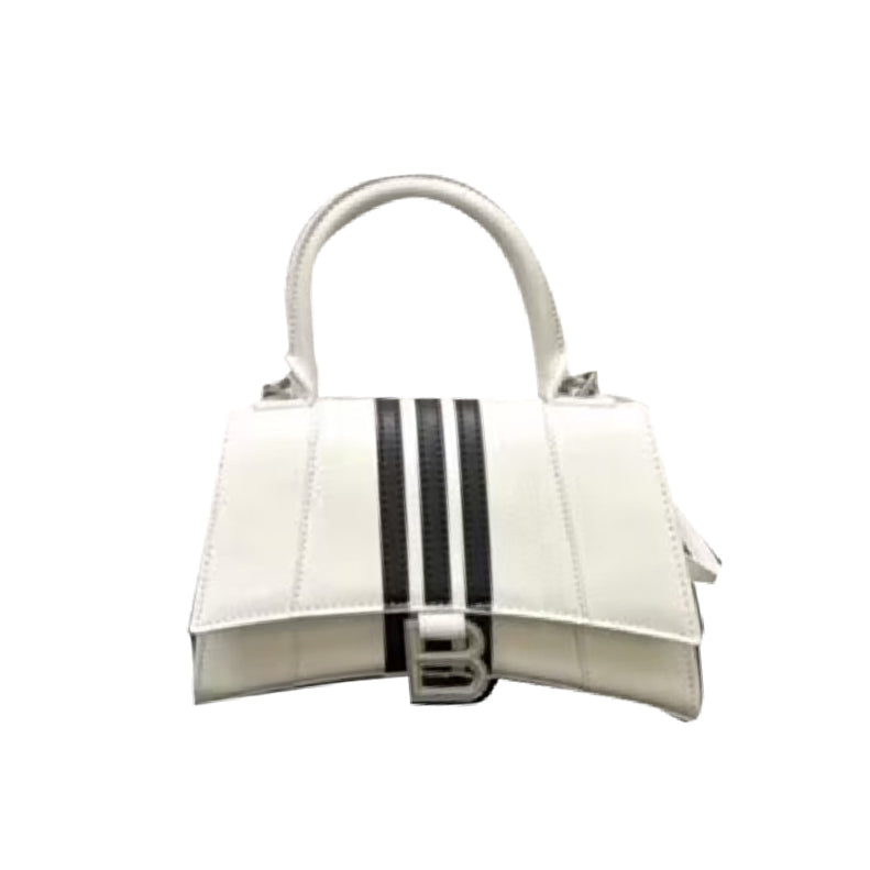 KMIGU Striped Letter B Tote Bag - Large