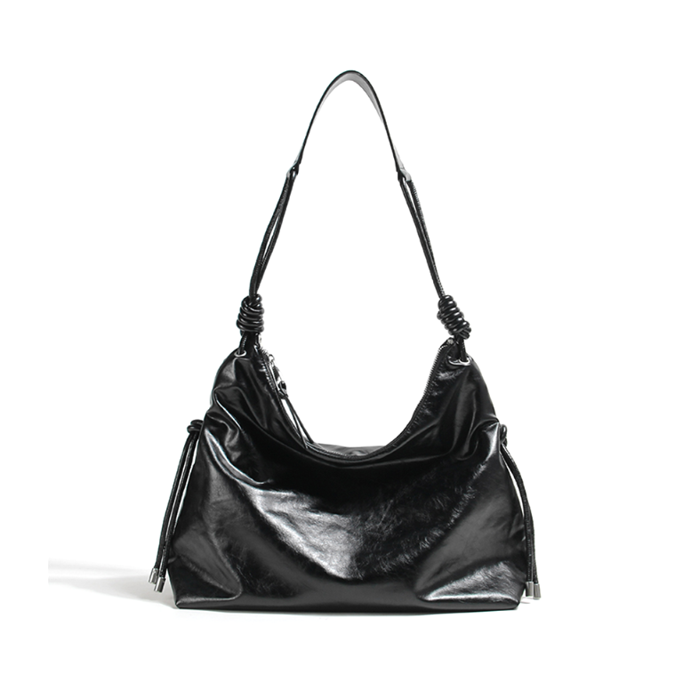 Black CERUV Leather Cross Body Bag I The Label