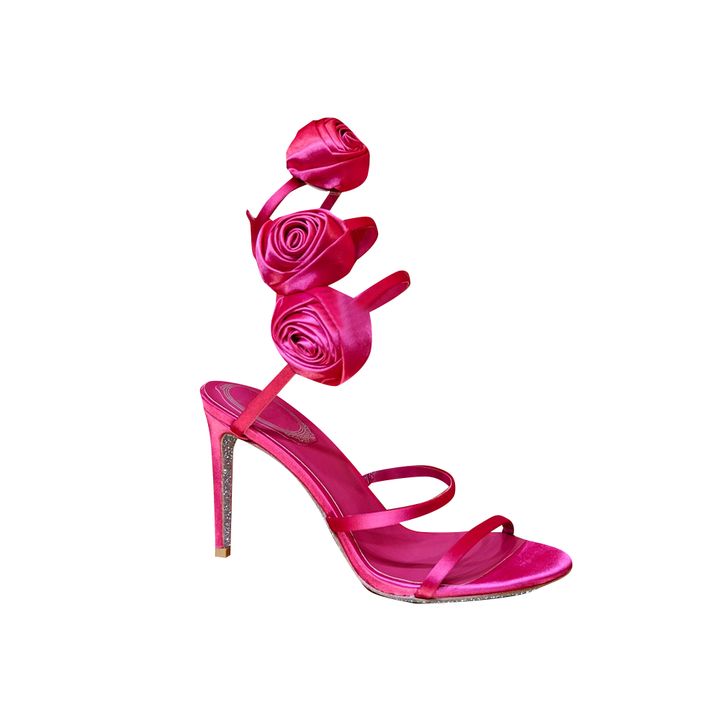 COVRA Flower Wrap High Heel Sandals