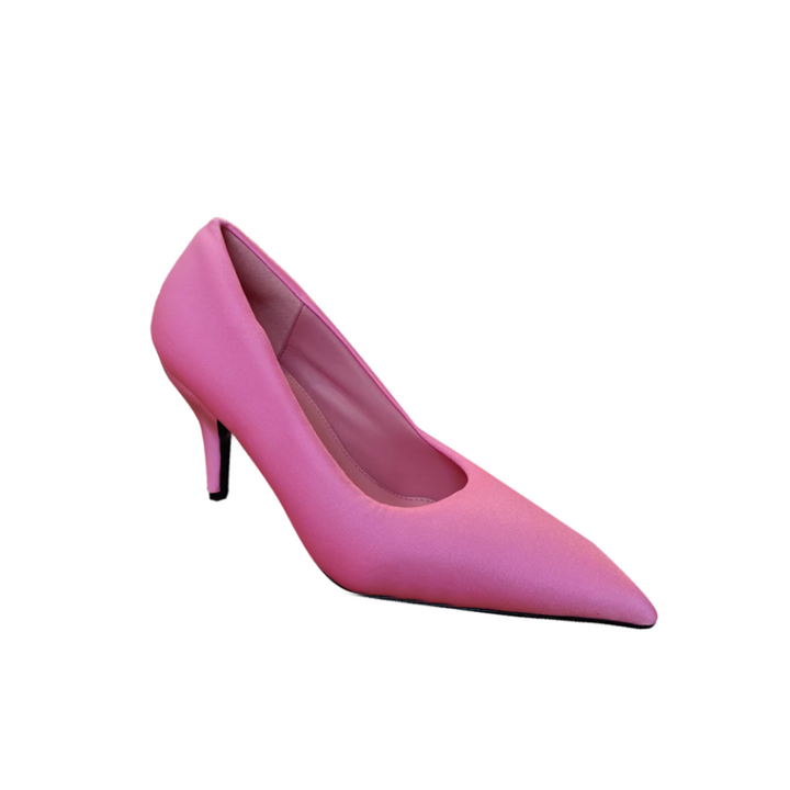 CUNAL Satin Mid Heel Pumps