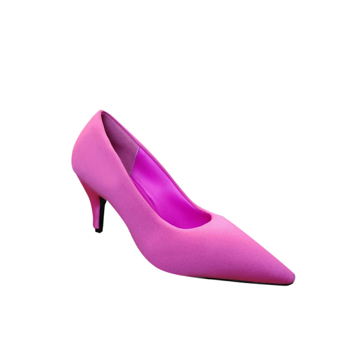 CUNAL Satin Mid Heel Pumps