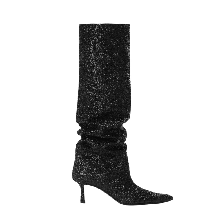 DAITO Kitten Heel Knee High Boots