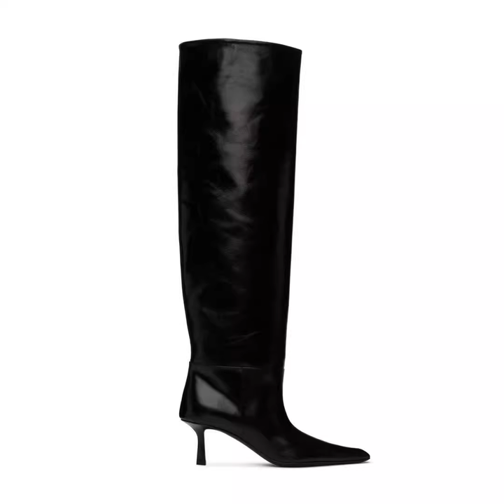 DAITO Kitten Heel Knee High Boots