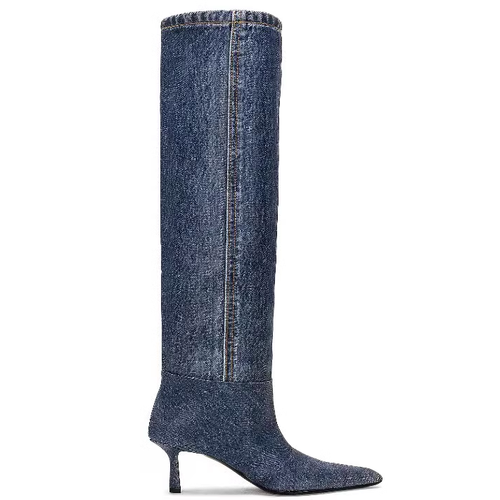 DAITO Kitten Heel Knee High Boots