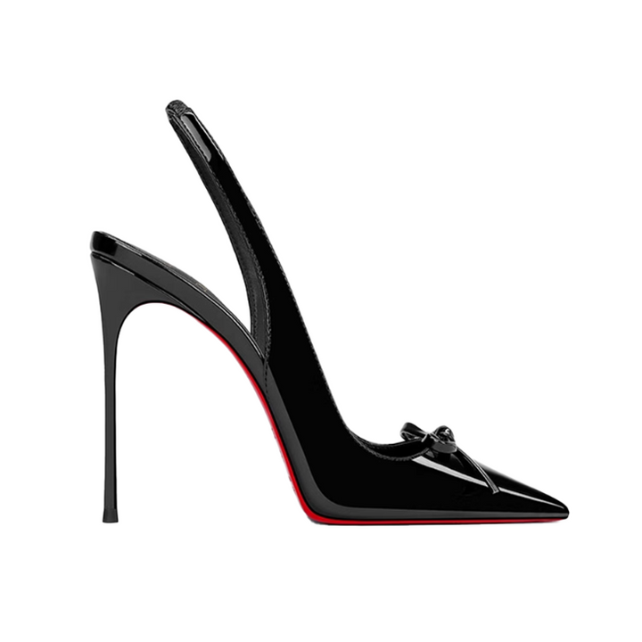 DEMCU Bow Slingback High Heel Sandals - 10cm