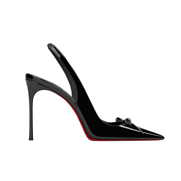 DEMCU Bow Slingback Mid Heel Sandals - 8cm