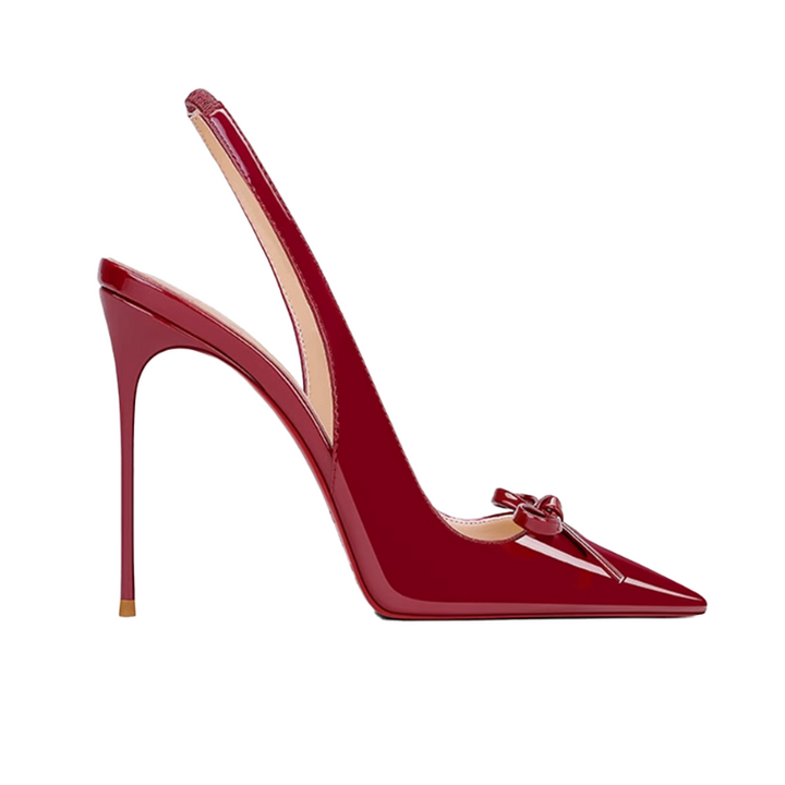 DEMCU Bow Slingback High Heel Sandals - 10cm