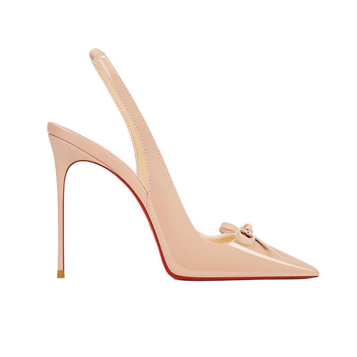 DEMCU Bow Slingback High Heel Sandals - 10cm