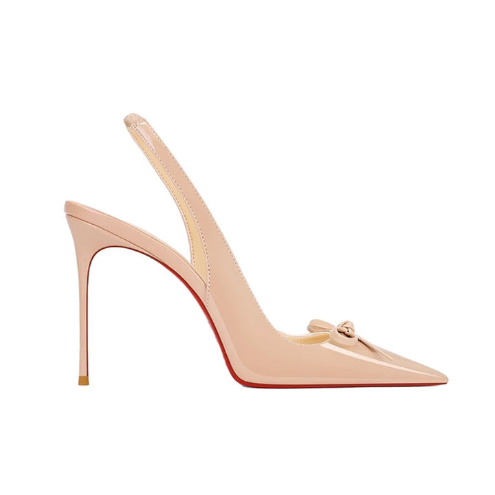 DEMCU Bow Slingback Mid Heel Sandals - 8cm