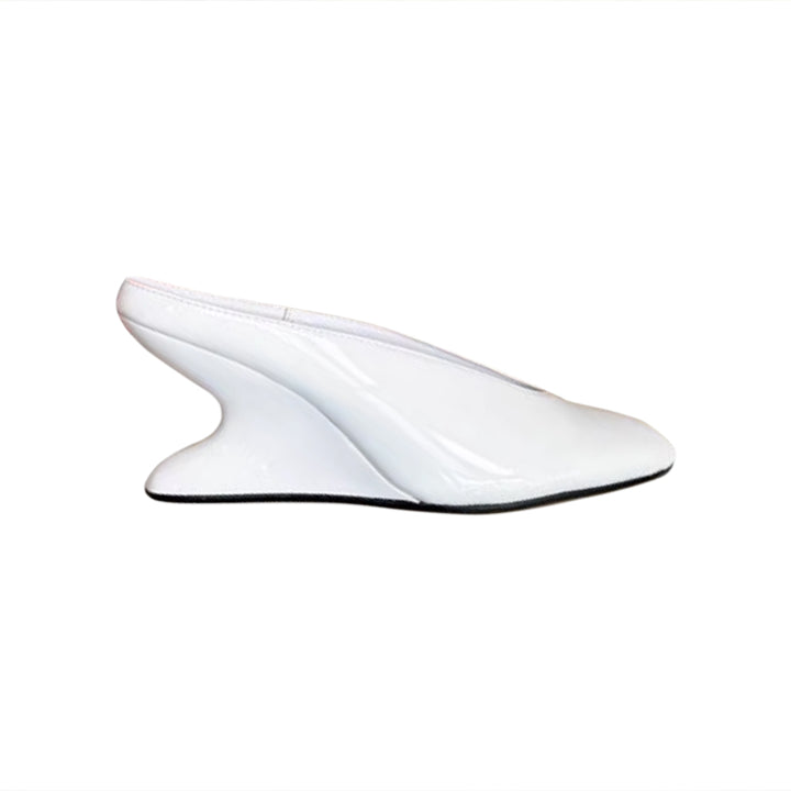 DEMNI Sculptured Heel Mules Sandals