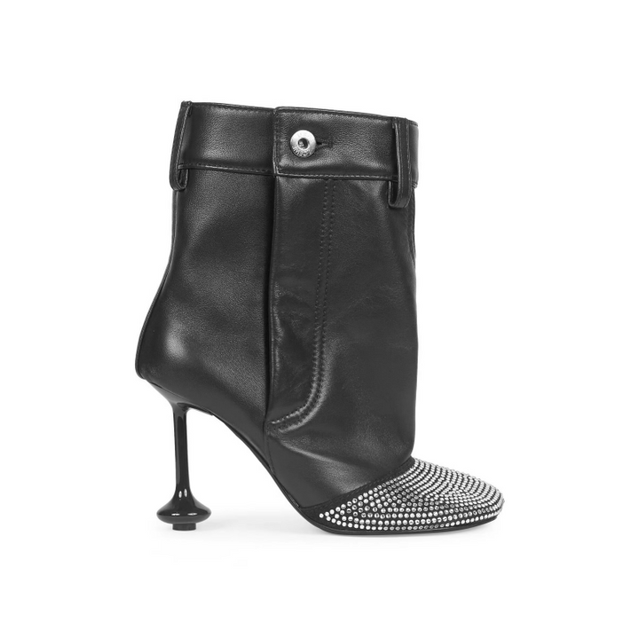 DORUA Diamante High Heel Ankle Boots
