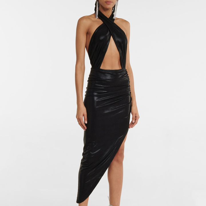DUSSI Cut Out Evening Dress Gown