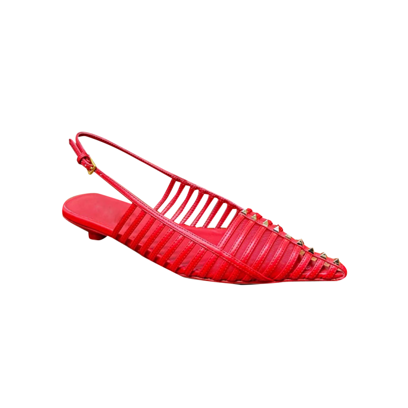FECUA Studded Strappy Flat Sandals
