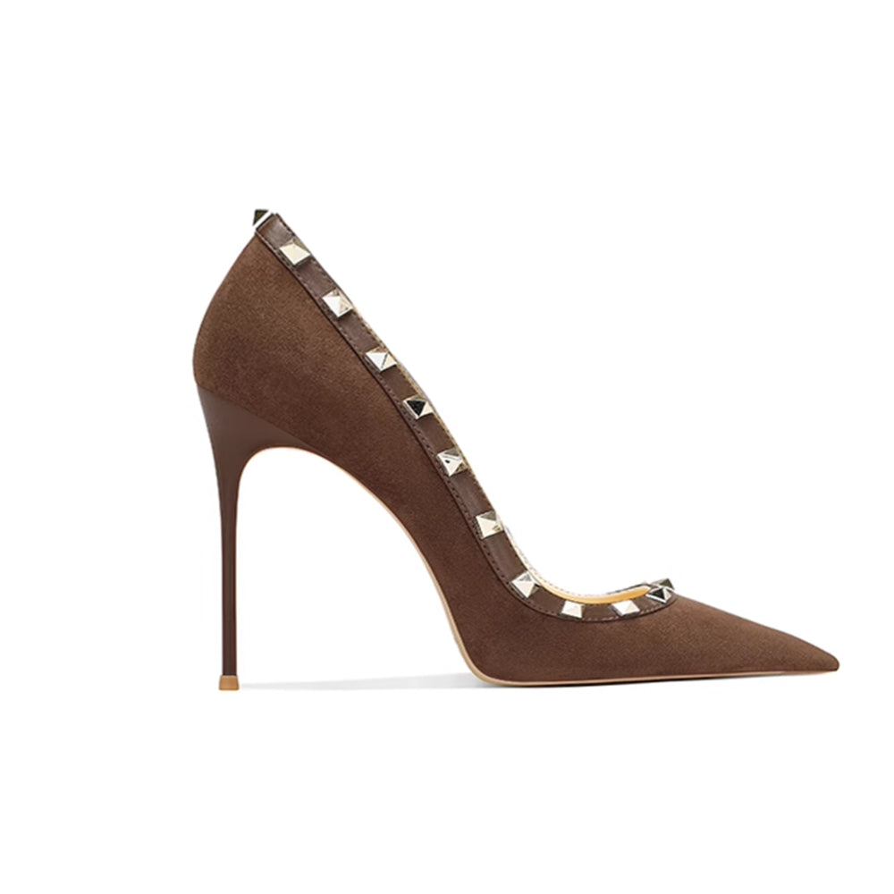 FEICA Studded Mid Heel Pumps - 8cm