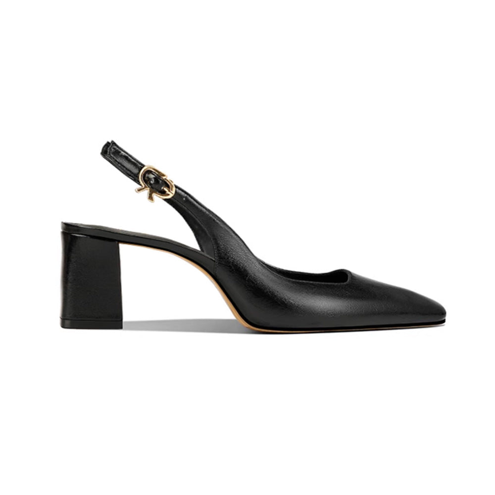 FERCO Leather Block Heel Sandals - 6cm