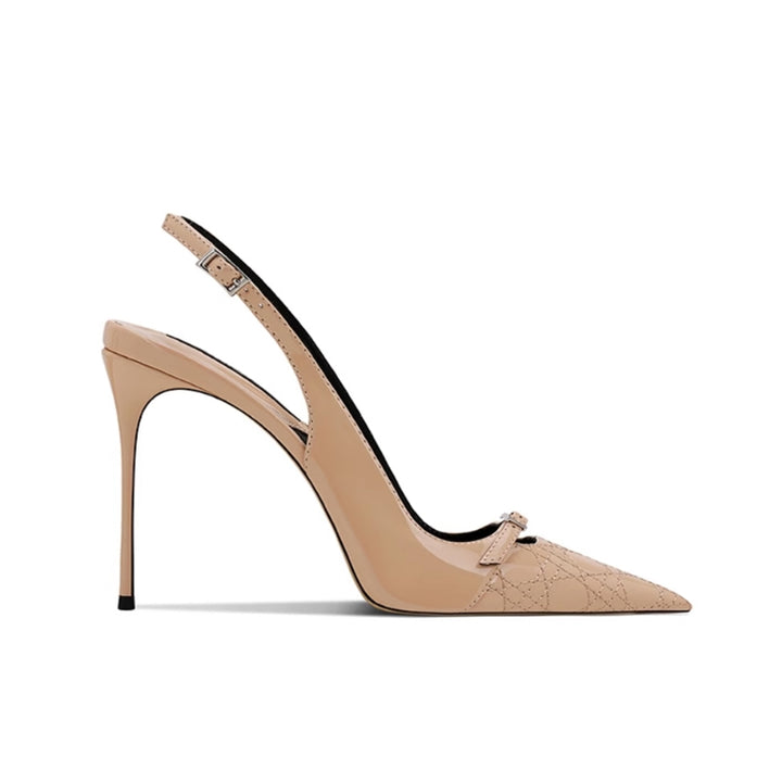 FLOCE Buckled Slingback Mid Heel Sandals - 8cm