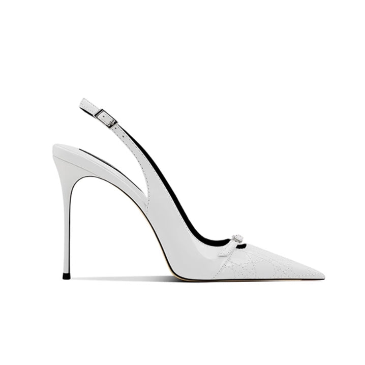 FLOCE Buckled Slingback Mid Heel Sandals - 8cm