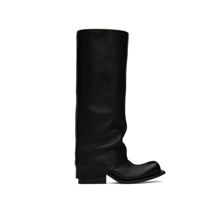 FOSIA Block Heel Knee High Boots