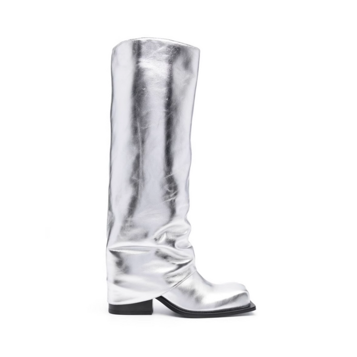 FOSIA Block Heel Knee High Boots