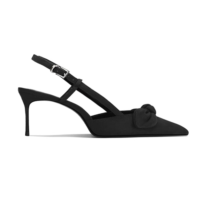 FUDOL Bow Mid Heel Sandals - 6cm