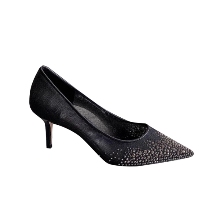 FUITA Diamante Mid Heel Pumps