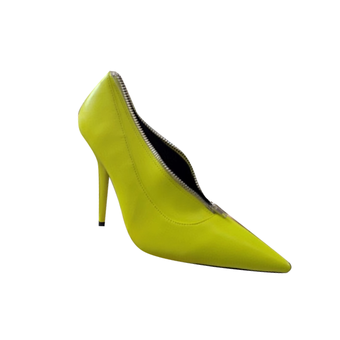 GAHEL Zip Stiletto High Heel Pumps