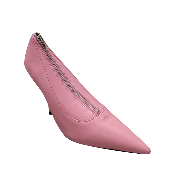 GAHEL Zip Stiletto High Heel Pumps