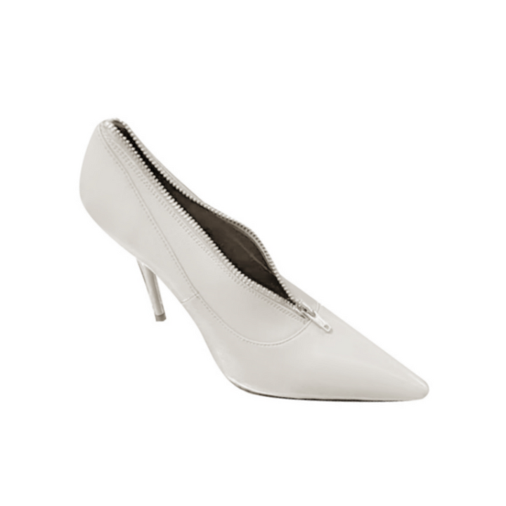 GAHEL Zip Stiletto High Heel Pumps