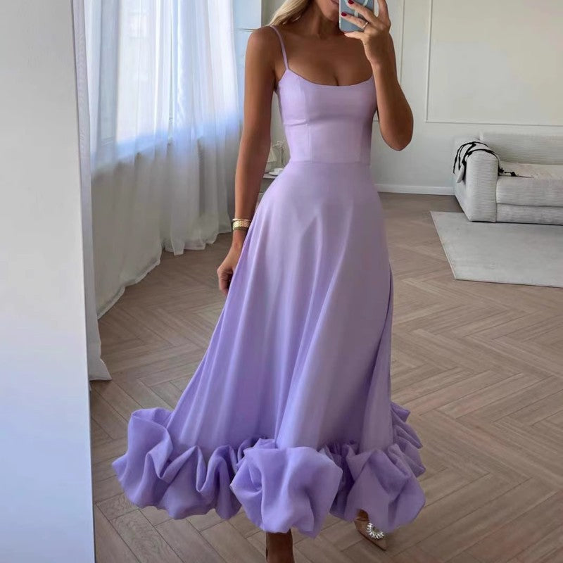 GELCI Ruffled Hem Cami Dress