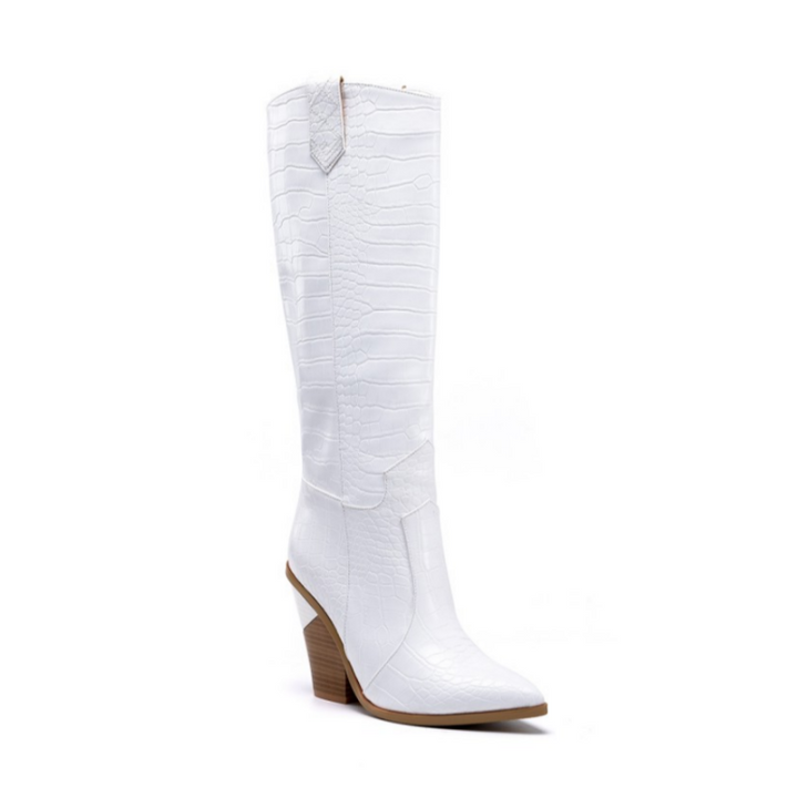 GESA Sculptured Heel Western Cowboy Knee High Boots