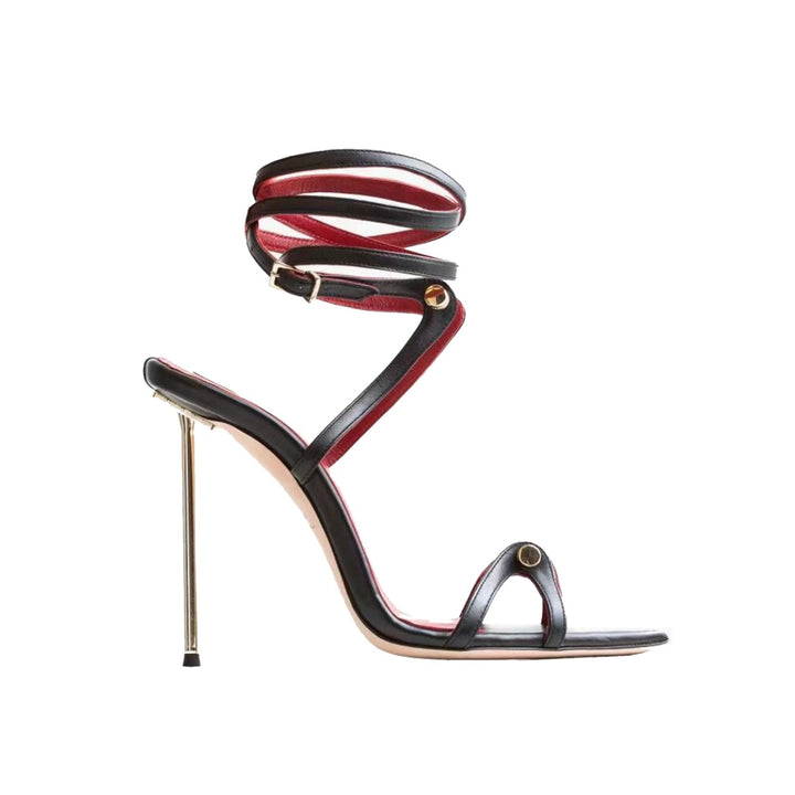 GUTRE Ankle Strap Stiletto High Heel Sandals