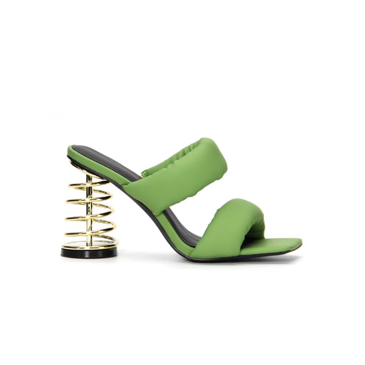 HANRA Sculptured Heel Mules Sandals