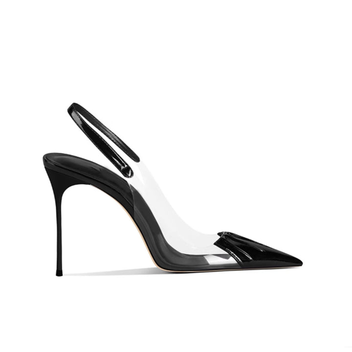 HAZEI PVC Mid Heel Sandals - 6cm
