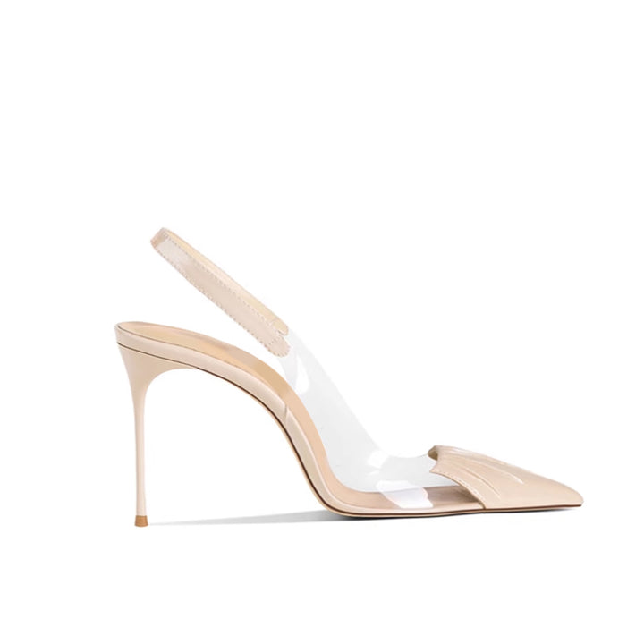 HAZEI PVC Mid Heel Sandals - 6cm
