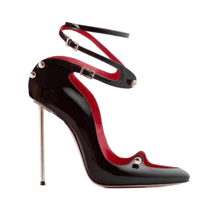 HENOD Ankle Strap High Heel Sandals