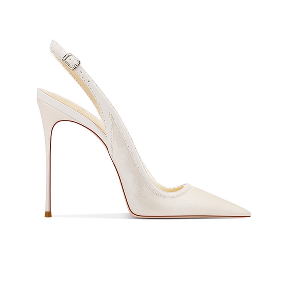 Cream hervo Slingback High Heel Sandals 10cm I The Label Size34