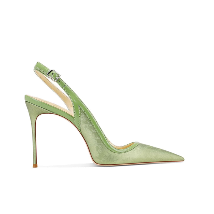 HERVO Slingback Mid Heel Sandals - 6cm
