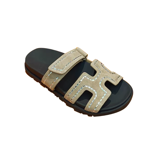 HESIE Diamante Flat Slippers Slides