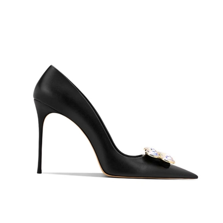 HETIC Diamante Mid Heel Pumps - 8cm