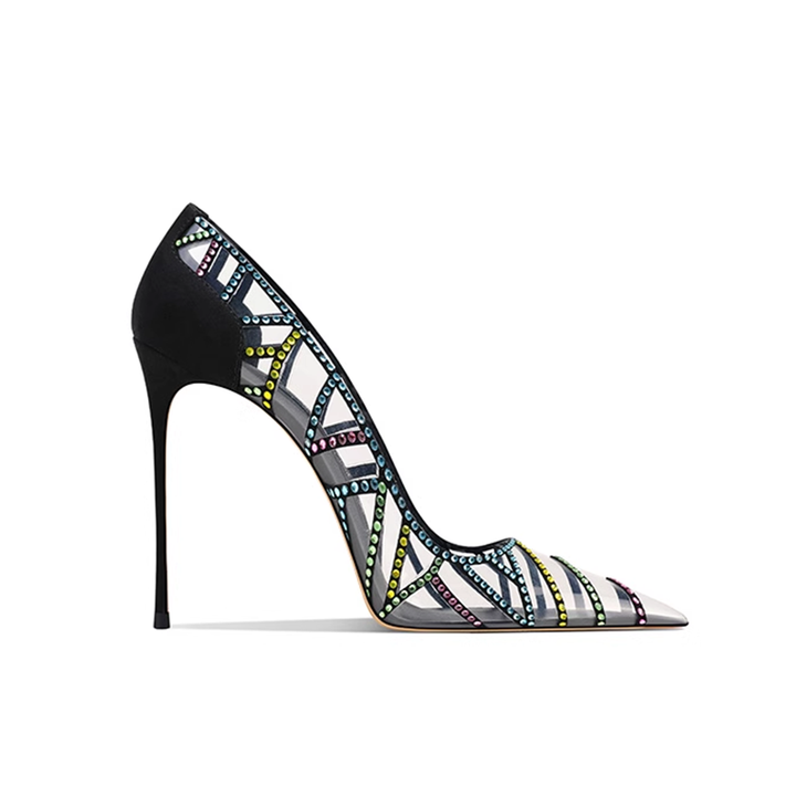 HOICA Diamante PVC High Heel Pumps - 10cm