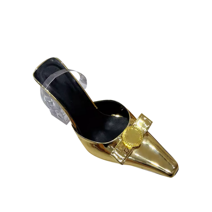 HOLRE Bow Transparent Heel Sandals - 9.5cm