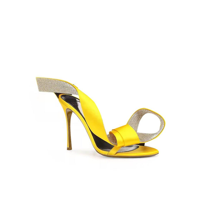 JANUE Diamante Bow High Heel Sandals
