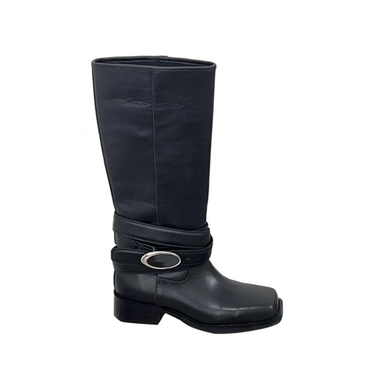JELIN Buckled Knee High Boots