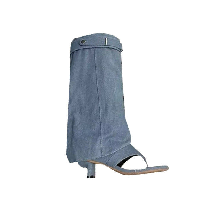 JUDEU Flip Flop Knee High Boots