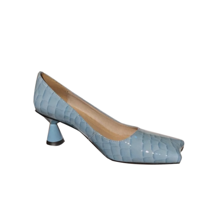 JUMMA Leather Mid Heel Pumps