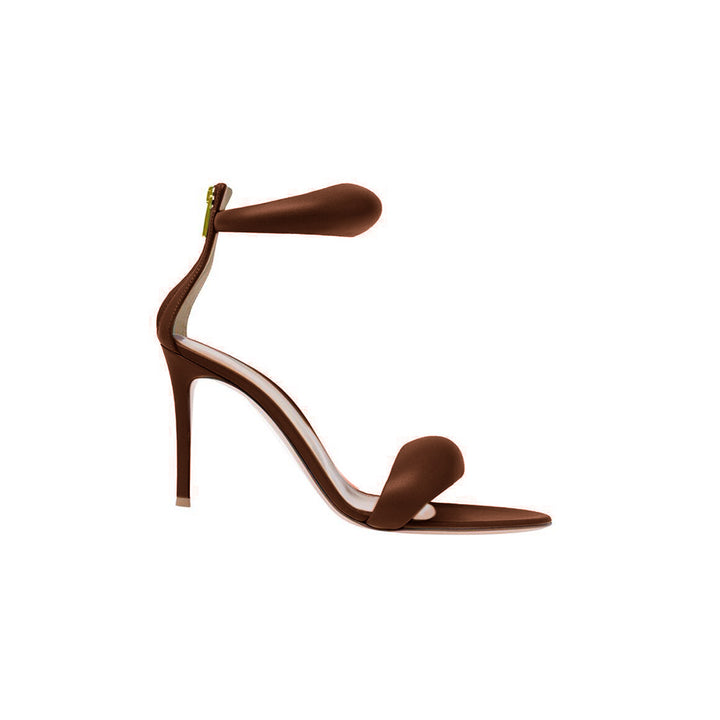 KAFIN Ankle Strap Leather Stiletto Mid Heel Sandals - 7.5cm